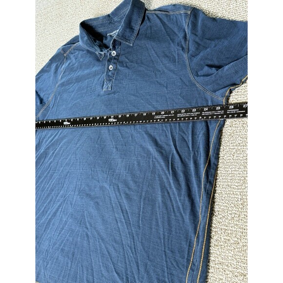 Johnston & Murphy Short Sleeve Contrast Stitch Faded Black Polo Mens XXL - Picture 4 of 7